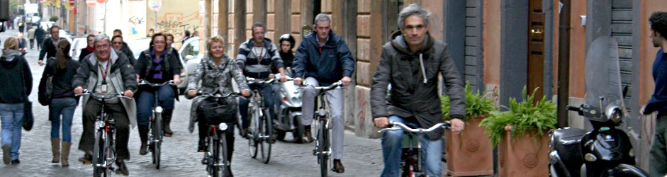 Met de kinderen op de fiets door Rome